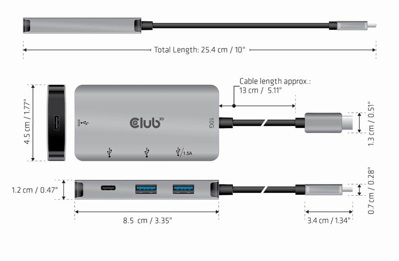 新製品】USB Type C PD 3.0 対応 ハブ to 2x Type C 10G ポート 2x USB